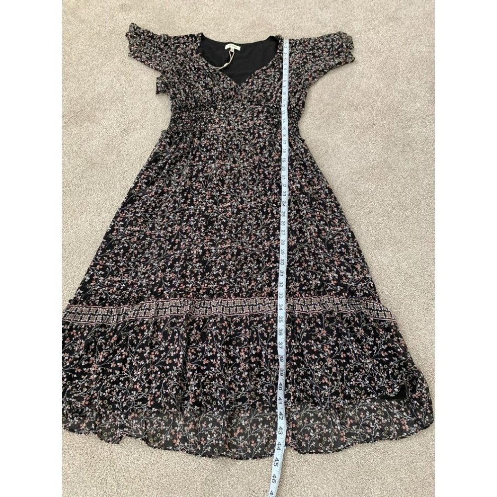 Max Studio Flutter Sleeve Ruffle Midi Dress - Picture 4 of 7